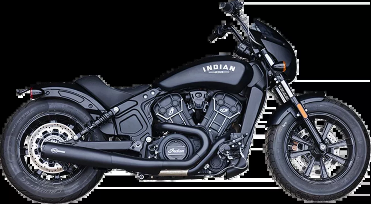 S&S CYCLE 2-into-1 Grand National Exhaust System - Black - Race Only 4111-266-R