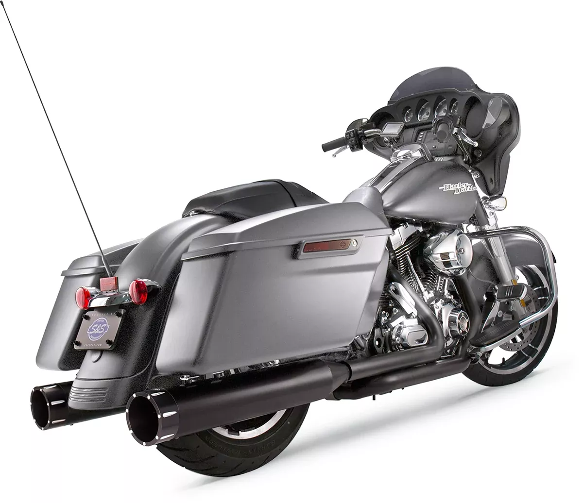 S&S CYCLE 4-1/2" MK45 Performance Mufflers - Black Tracer 550-0670