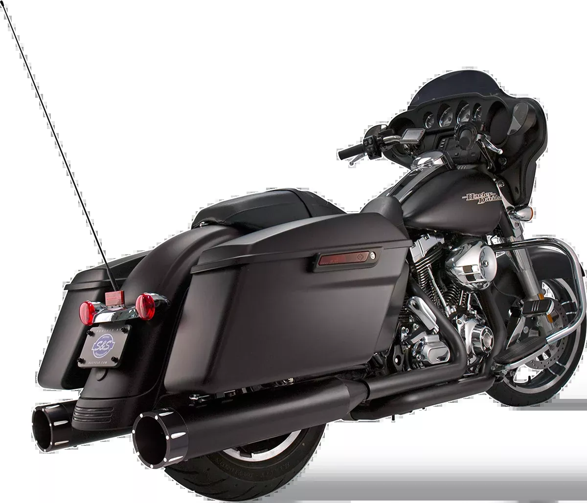 S&S CYCLE 4-1/2" MK45 Performance Mufflers - Black with Black Tracer 550-0625