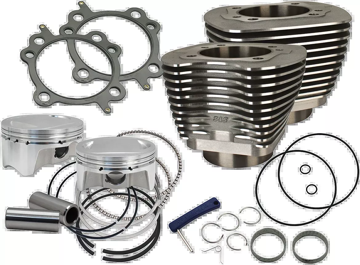 S&S CYCLE 4" Big Bore Bolt-In Sidewinder Cylinder Kit - 100" - Black 910-0646