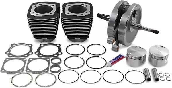 S&S CYCLE 96" Sidewinder - 3.625" Big Bore - Stroker Kit - Wrinkle Black - Evolution Big Twin 91-7661