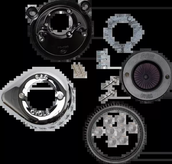 S&S Cycle Air Stinger Stealth Air Cleaner Kit – Chrome