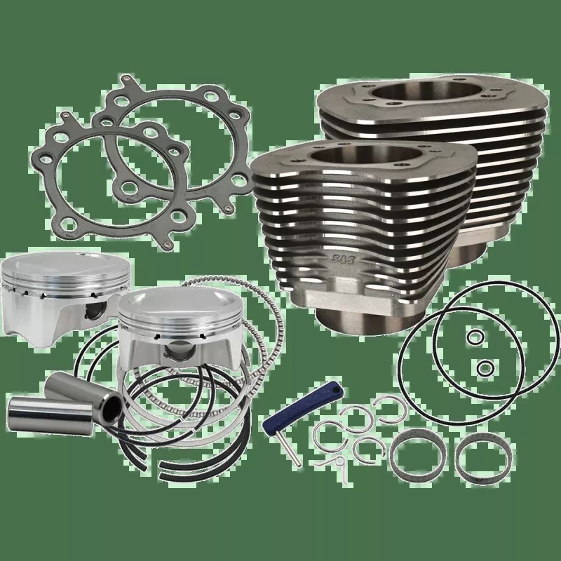 S&S Cycle CYL,KIT,4" BORE,4-3/8" STROKE,110",WBLK 07-17 BT