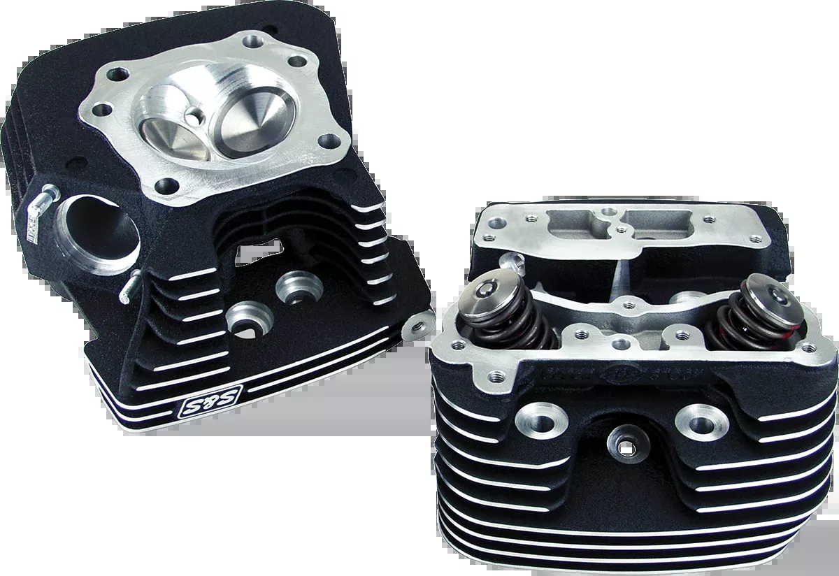S&S CYCLE Cylinder Head Kit - Super Stock™ - Black - Evolution Big Twin '88-'99 90-1504