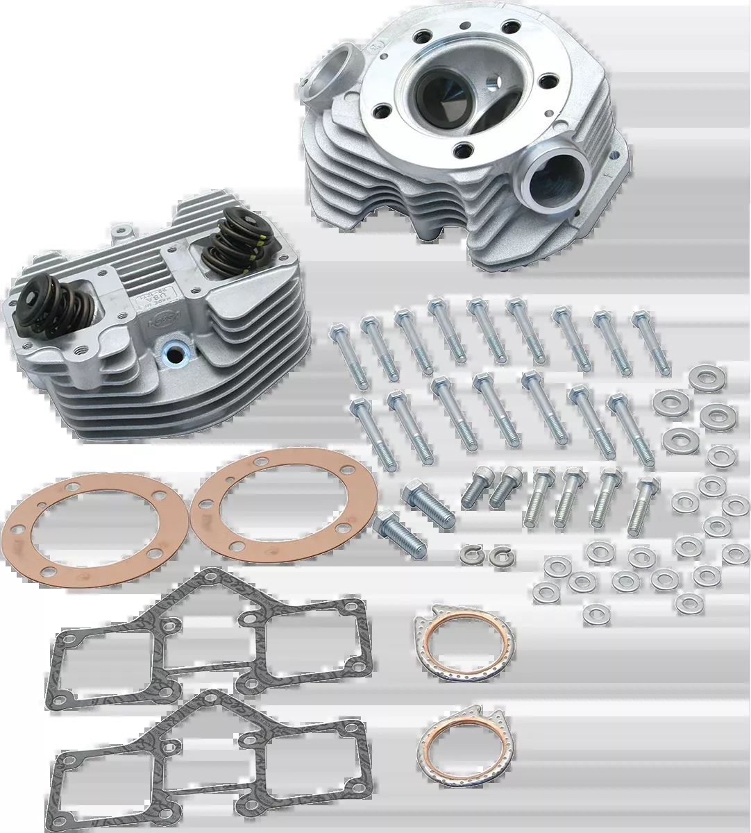 S&S CYCLE Cylinder Head Kit - Super Stock - Single Plug - Band Style - Big Twin 90-1499