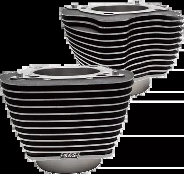 S&S Cycle Cylinder Set – 4.25″ Bore – Unhoned – Wrinkle Black W/Highlights – M8