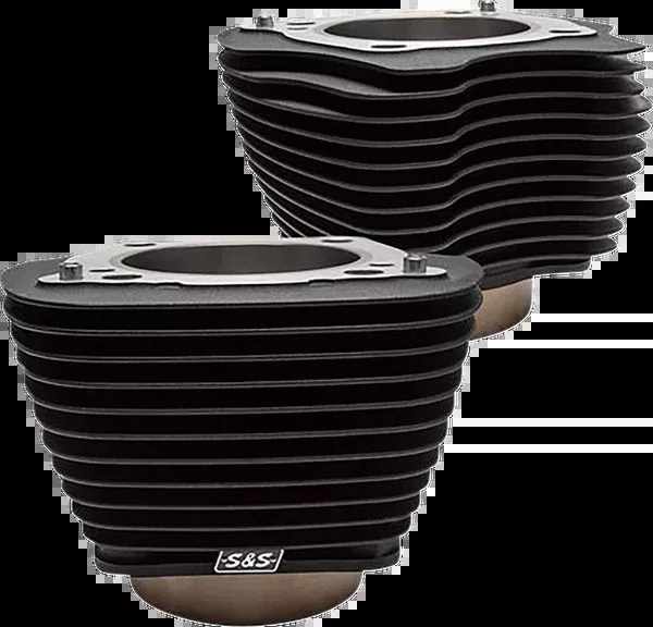 S&S Cycle Cylinder Set - 4.25" Bore - Unhoned - Wrinkle Black W/O Highlights - M8