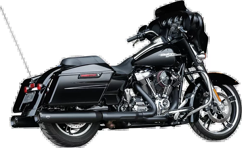 S&S CYCLE GNX Slip-On Mufflers - 4-1/2" - Black - M8 FL 550-0990