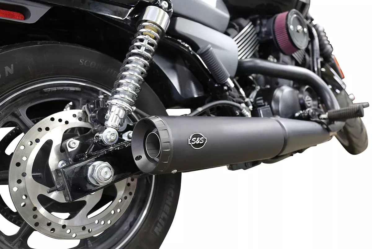 S&S CYCLE Grand National Slip-On Muffler - 4" - Black Ceramic - XG500/750 550-0703