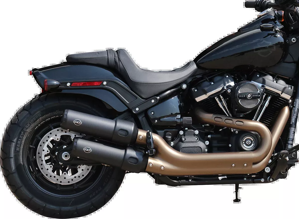 S&S CYCLE Grand National Slip-On Mufflers - Guardian Black - FXFB 550-0734