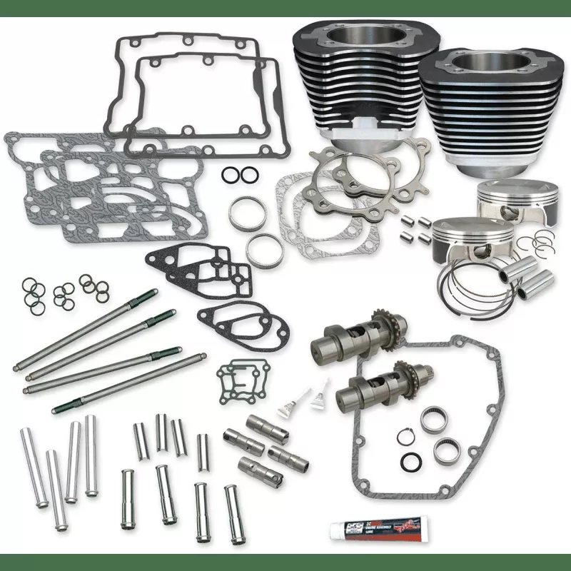 S&S Cycle HOT Set Up Kit, Big Bore, 106", With O Heads,w/Cylinders Pisto
