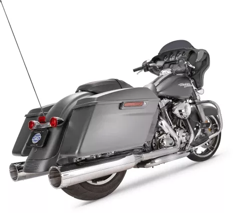 S&S Cycle MK45 4.5 inch Slip On Mufflers for '17-Up FL Touring Models - Chrome Tracer
