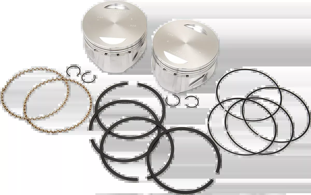 S&S CYCLE Piston Kit - For 100"/107" Super Sidewinder - 4.000" - +0.020" 92-1402