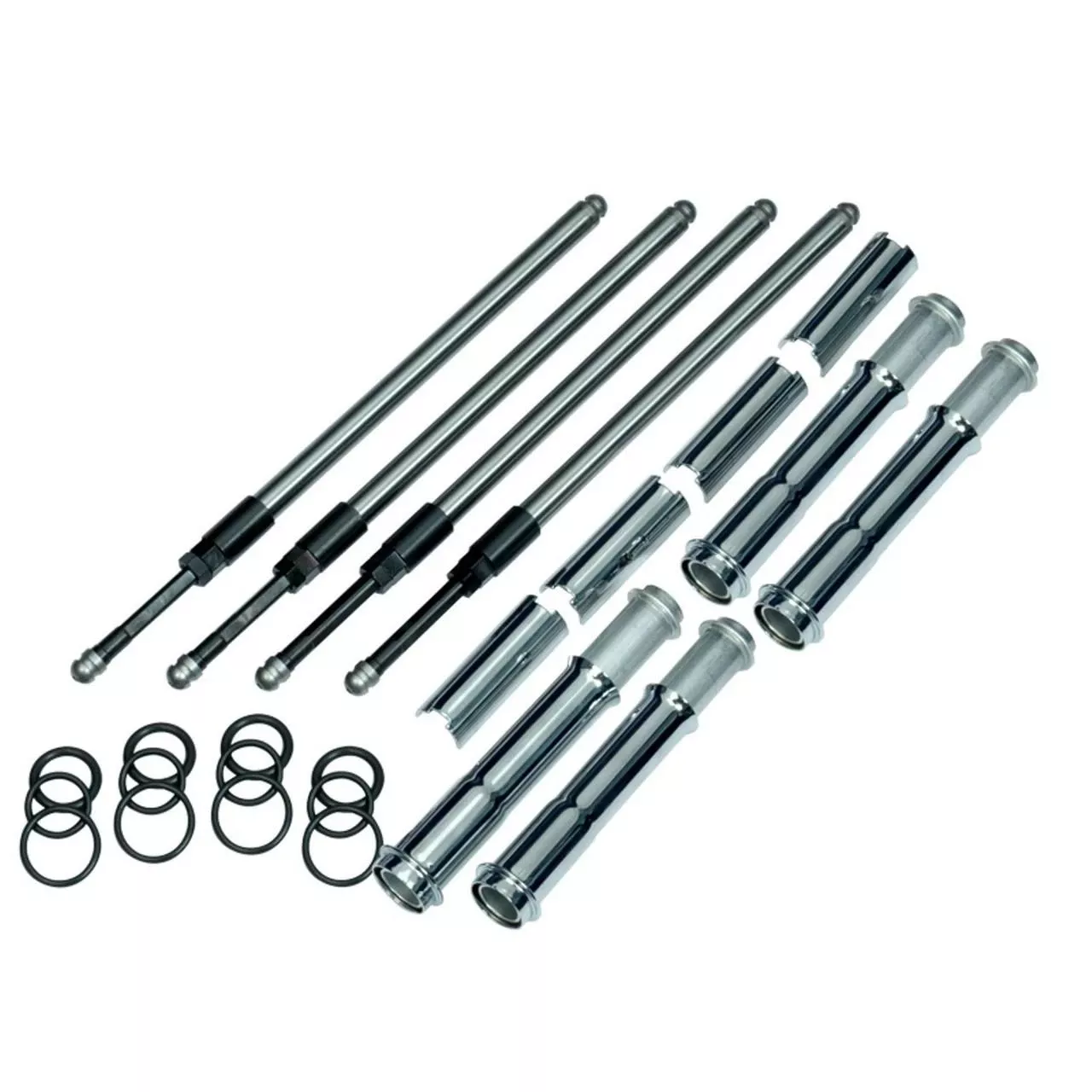 S&S Cycle Quickee Adjustable Pushrods for Harley Davidson '17-Up M8 Models - Chrome