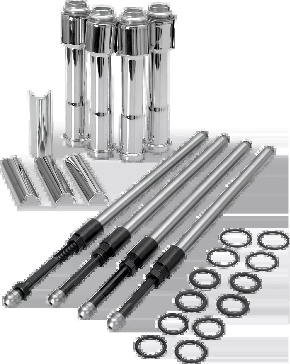 S&S CYCLE Quickee Pushrod Kit with Chrome Covers - XL 930-0023