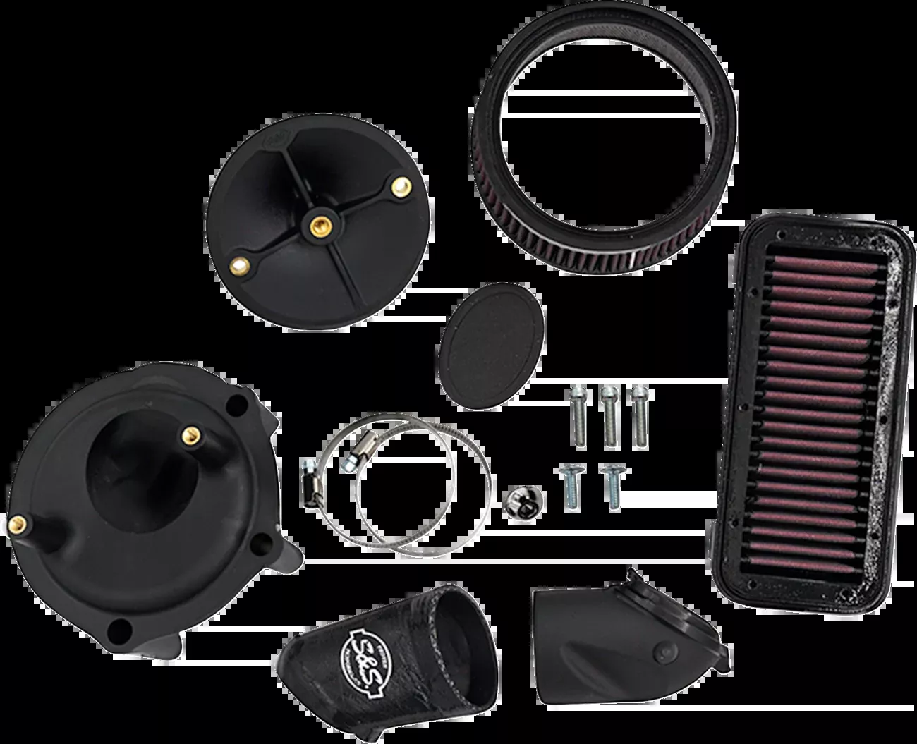 S&S CYCLE Stealth Air Cleaner Kit without Cover - Indian 170-0828