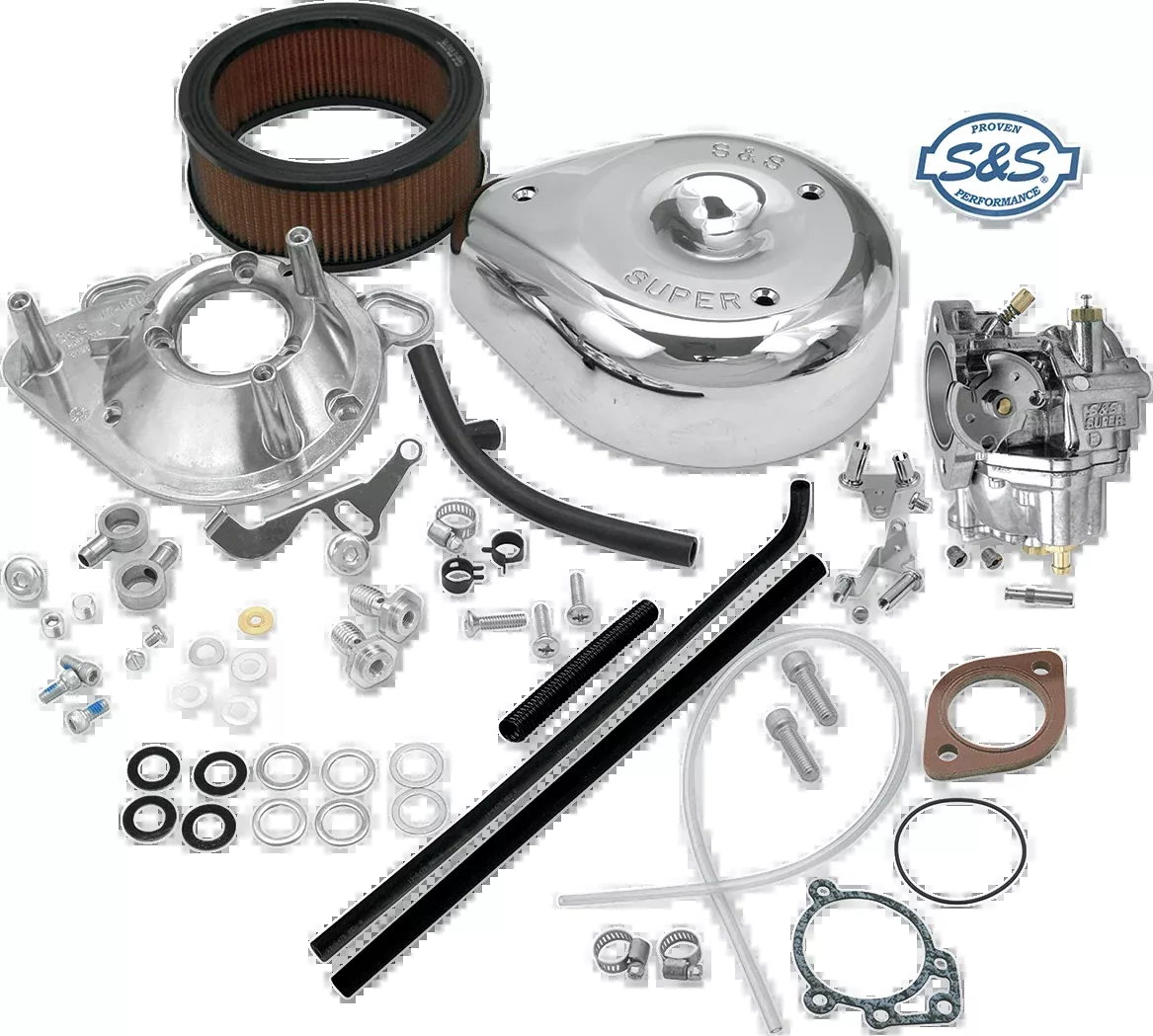 S&S CYCLE Super E Carburetor Kit without Manifold - Evolution Big Twin 11-0442