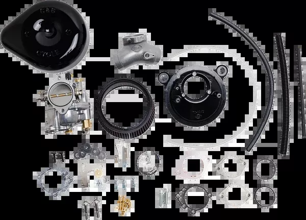 S&S Cycle Super E Carburetor With Stealth Air Cleaner Kit – Gloss Black – Evolution Big Twin