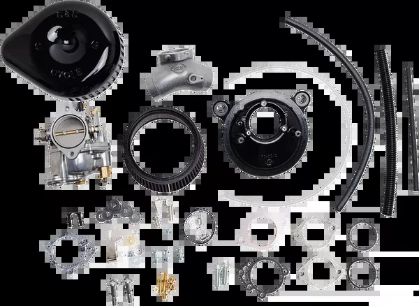 S&S Cycle Super G Carburetor With Stealth Air Cleaner Kit – Gloss Black – Evolution Big Twin