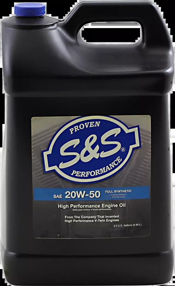 S&S Cycle Synthetic Oil 20w-50 – 2.5 U.S. Gal.