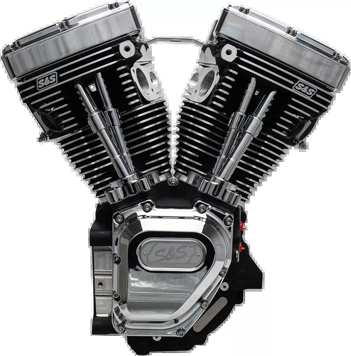 S&S CYCLE T111 Long Block Engine - Wrinkle Black and Chrome - Touring | Dyna 310-0770A