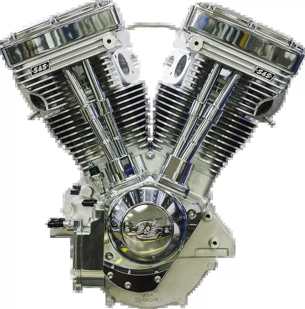 S&S CYCLE V111 Long-Block Engine- Natural - 84-'99 Custom Chasis w/Alternator Style Primary 310-1157