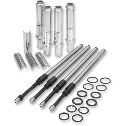 S&S Quickee Pushrod Kit with Covers for 1999-2017 Harley Twin Cam -Chrome