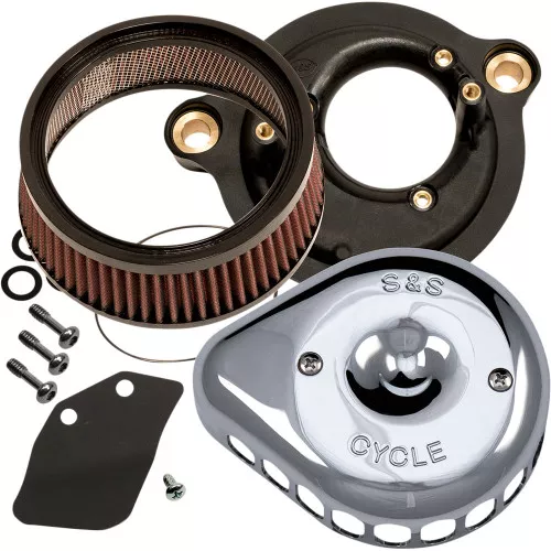 S&S Stealth Air Cleaner Mini Teardrop Kit for 2017-2024 Harley M8 - Chrome