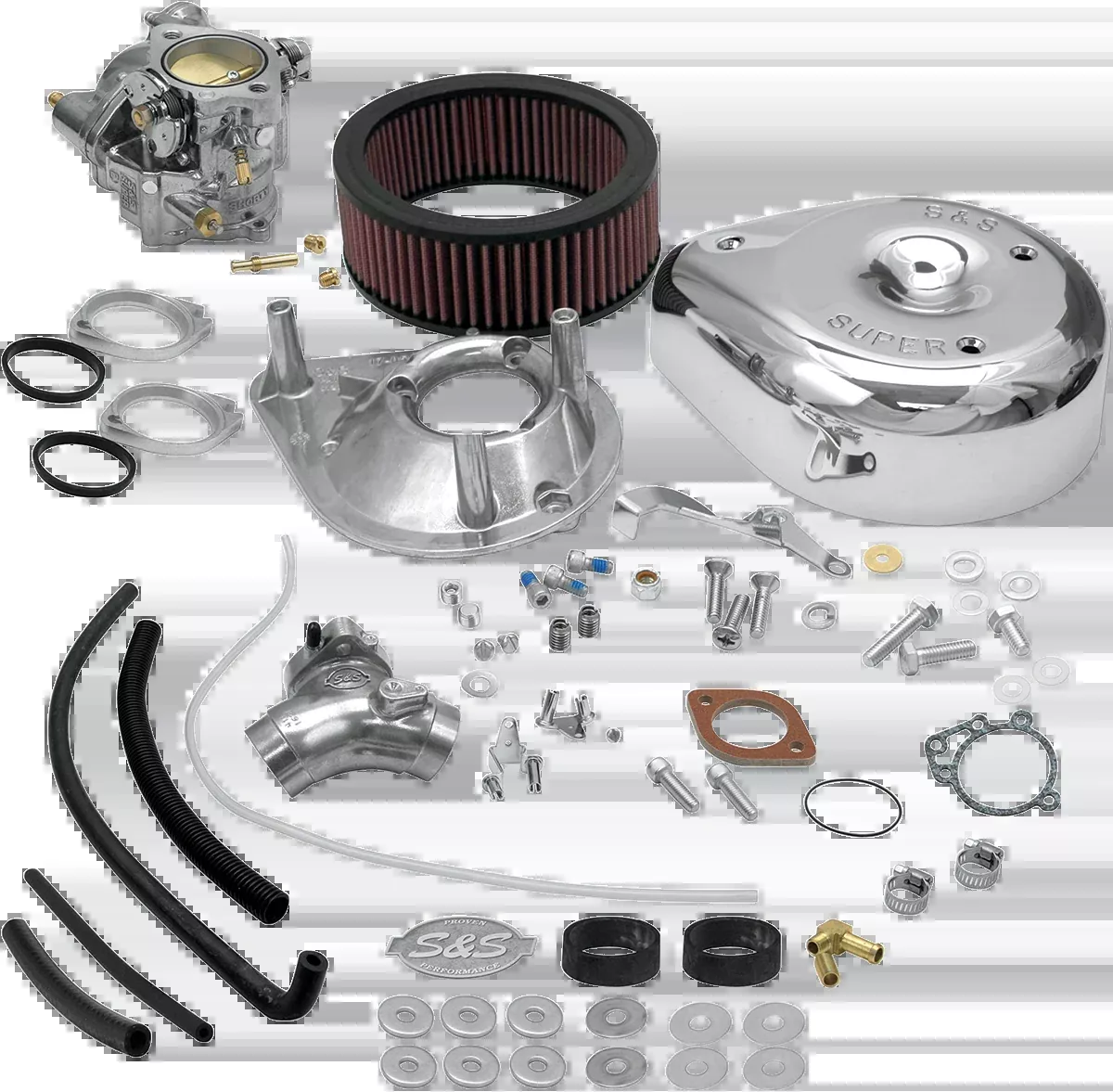 S&S Super E 1 7/8" Carburetor Manifold Kit for 84-91 Harley Dyna Touring Softail