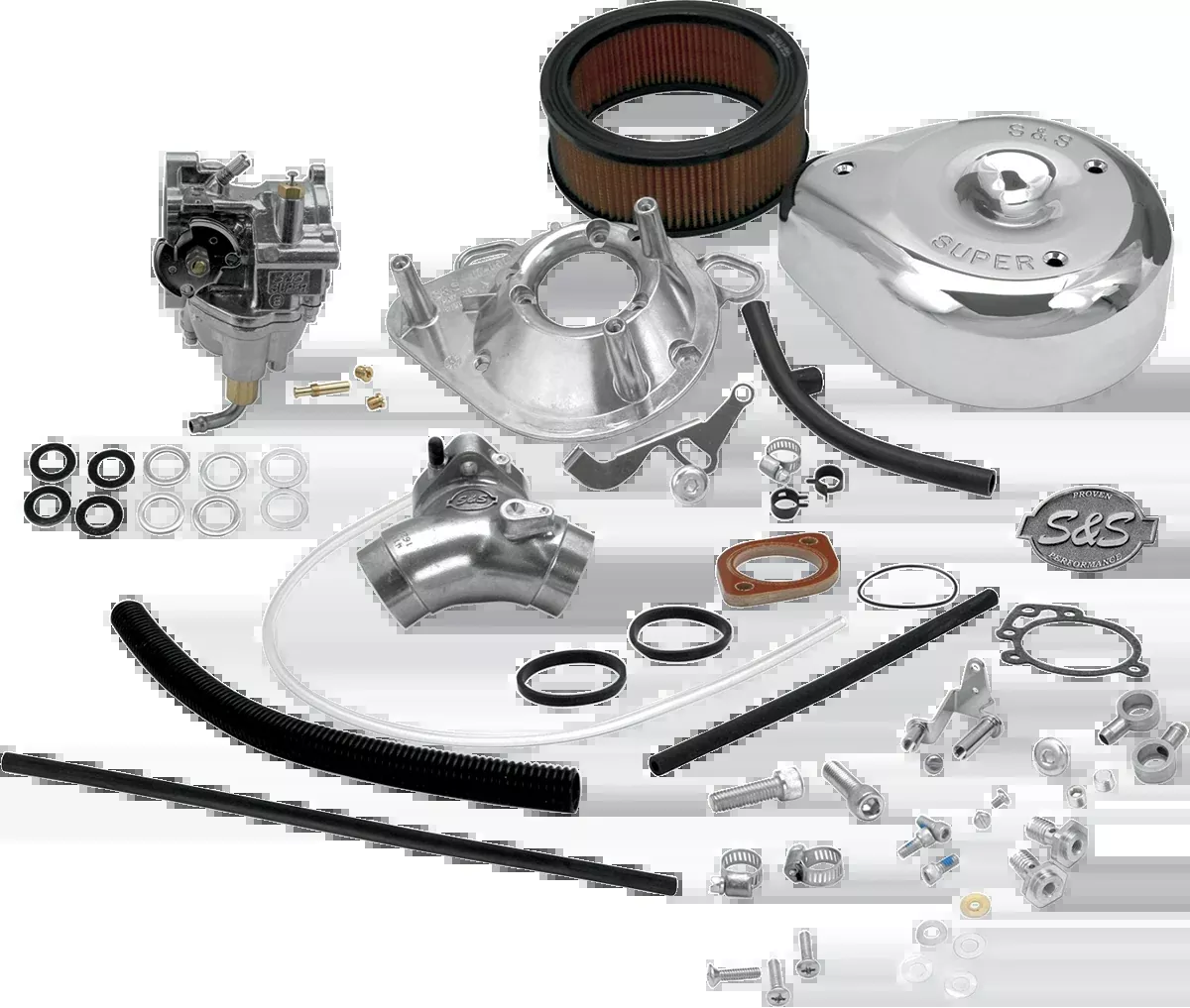 S&S Super E Carburetor Manifold Kit 1993-1999 Harley Dyna Touring Softail FLHR