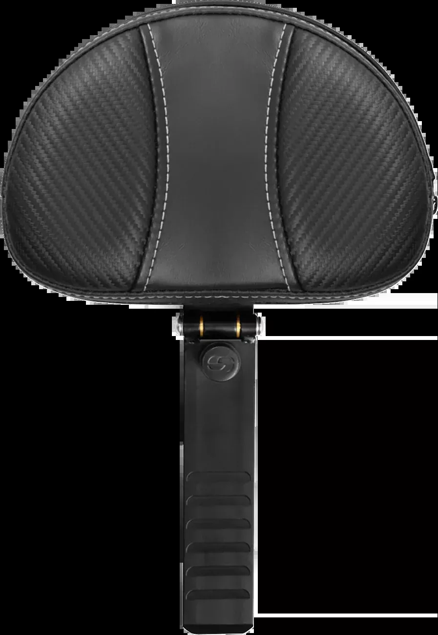 Saddlemen Backrest - Dominator - Carbon Fiber w/ Gray Stitching - XL '04-'22 15708D