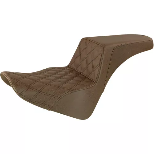 Saddlemen Brown Front LS Step Up Seat for 2018-2024 Harley FLDE/FLHC/FLSL