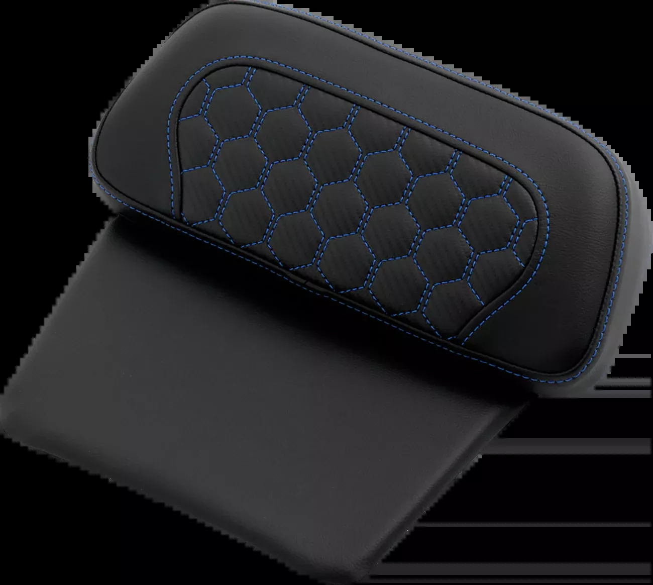 Saddlemen Chopped Tour Pak Blue Honeycomb Backrest Pad for 14-24 Harley Touring