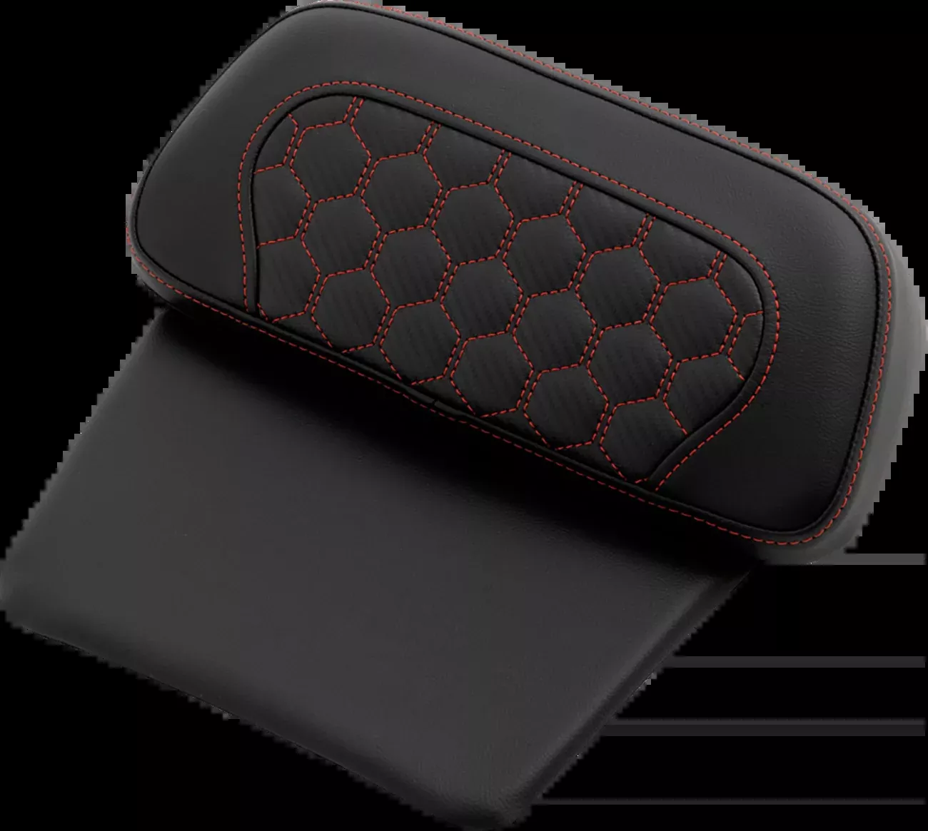 Saddlemen Chopped Tour Pak Red Honeycomb Backrest Pad for 2014-24 Harley Touring