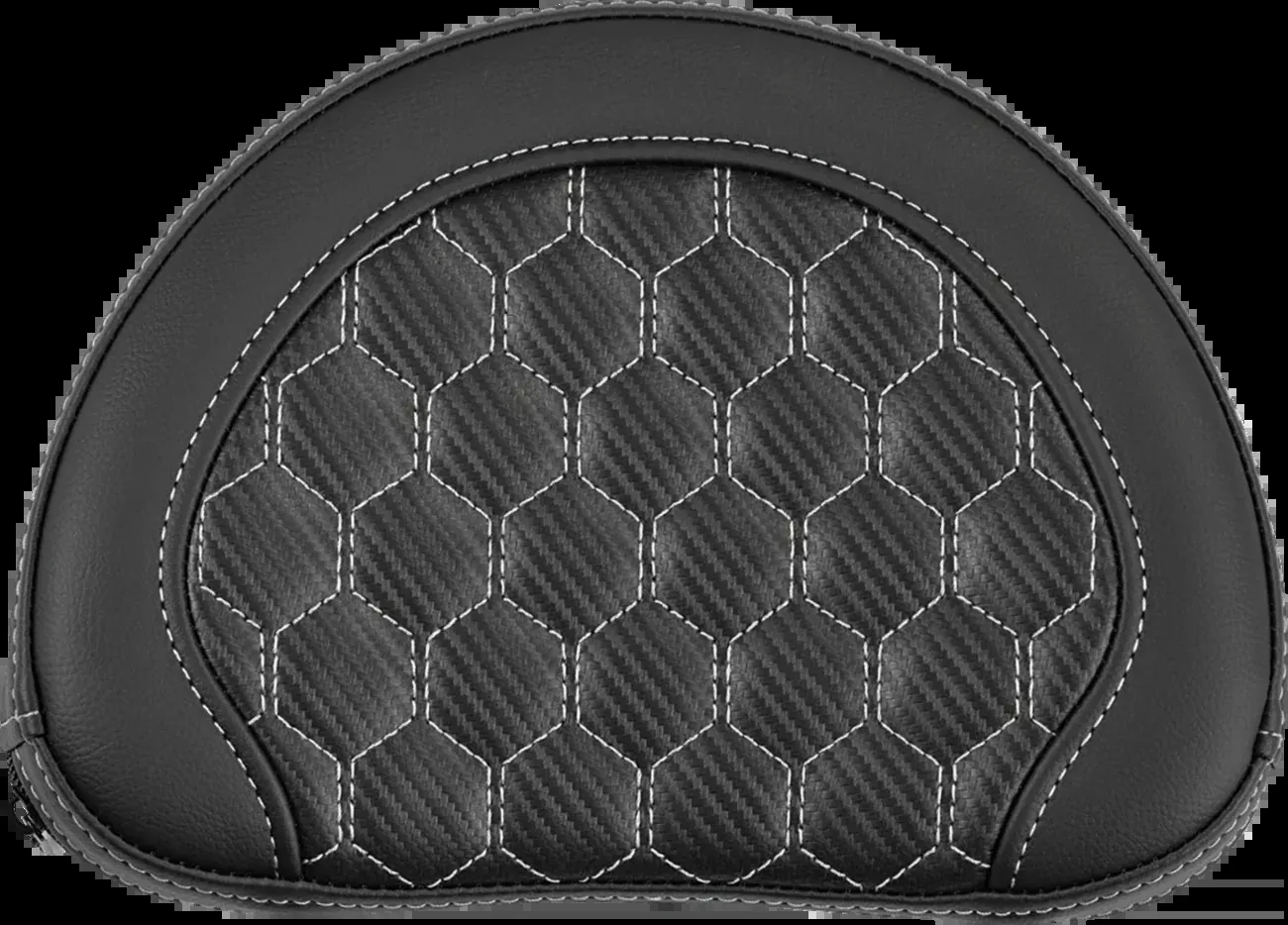 Saddlemen Contour Sissy Bar Pad - Honeycomb - Silver Stitch - Universal - 2" Thick 051319005