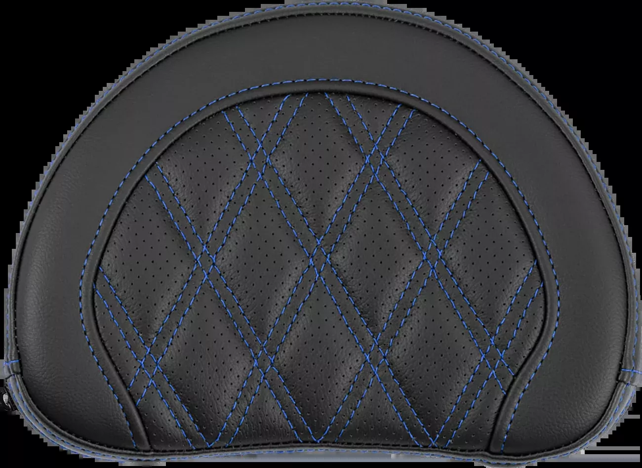 Saddlemen Contoured Sissy Bar Pad - Lattice Stitch - Blue Stitch - 2" Thick 051318401