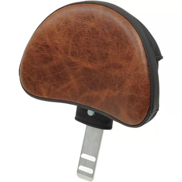 Saddlemen Distressed Brown Leather Lariat Drivers Backrest Seat Harley 08-19