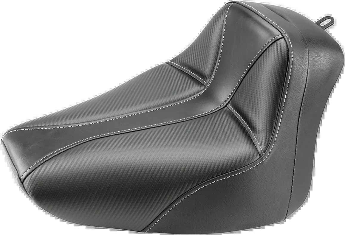 Saddlemen Dominator Solo Seat - w/o Backrest - Black w/ Gray Stitching - FLS/FXS '00-'06 - 800-01-0042