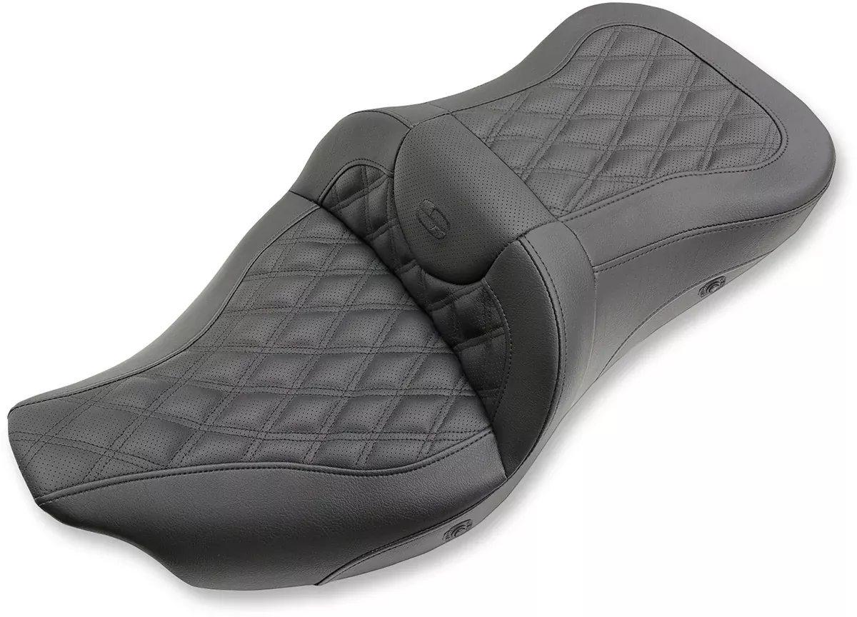 Saddlemen Extended Reach Roadsofa™ Seat - Lattice Stitched - Without Backrest - Heated - FL '08-'24