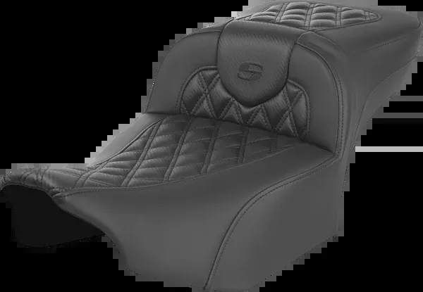 Saddlemen Heated RoadSofa™ Seat – Extended Reach – Lattice Stitch – W/O Backrest – FLT/FLH ’23-‘24