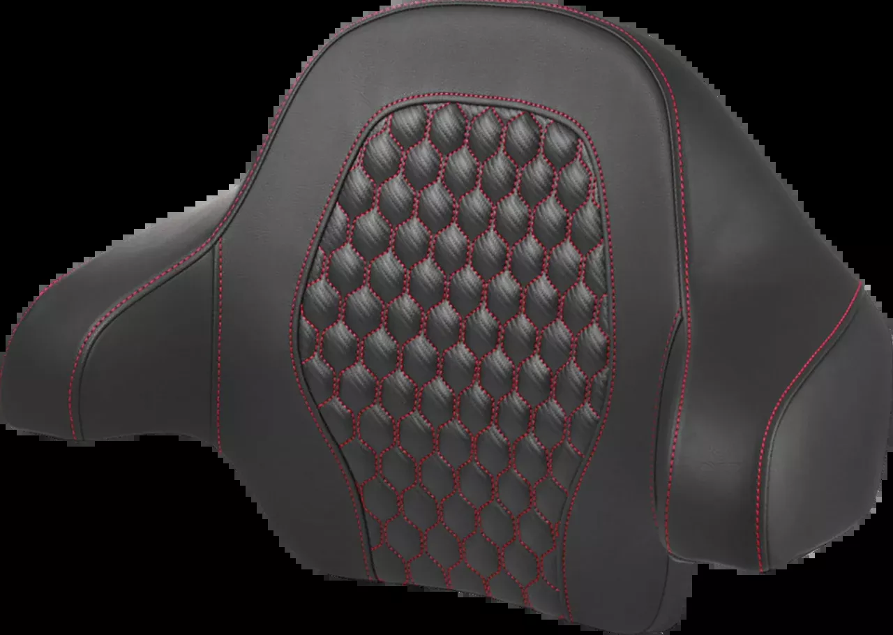 Saddlemen King Tour Pak Red Honeycomb Backrest Pad for 2014-2024 Harley Touring