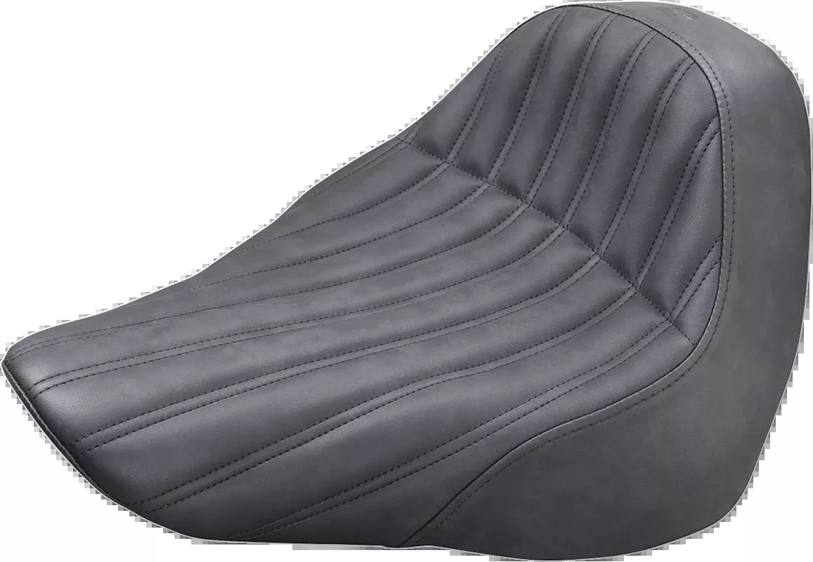 Saddlemen Knuckle Solo Seat - Ribbed - Black - FL/FX '18-'24 - 818-27-0023