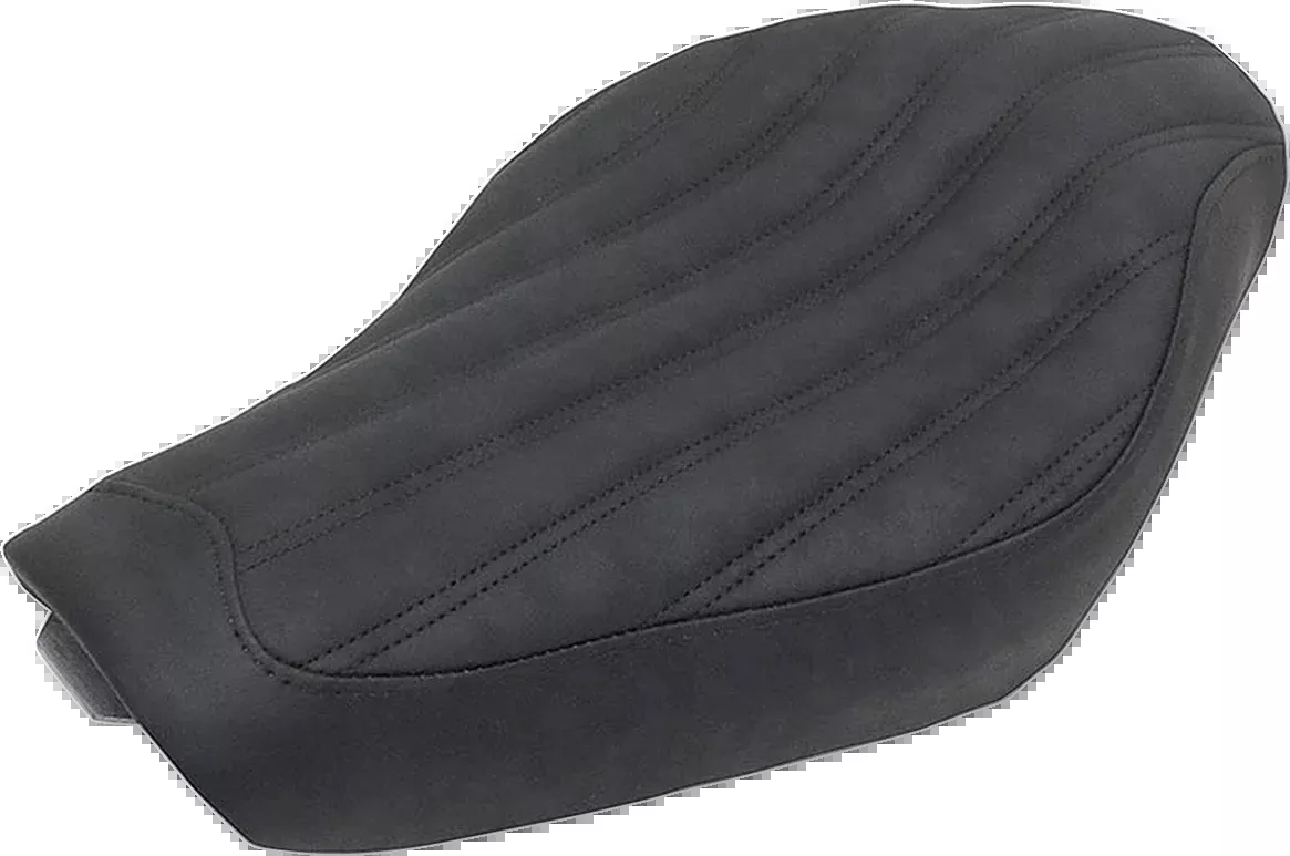 Saddlemen Knuckle Solo Seat - Ribbed - Black - XL '04-'20 - 807-11-0023