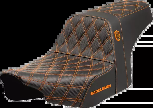 Saddlemen Pro Series SDC Performance Seat – Orange Stitching – W/O Backrest – FLT/FLH ’23-’24