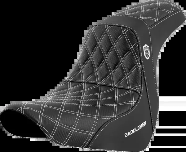 Saddlemen Pro Series SDC Performance Seat – W/O Backrest – White Stitch – FL/FX ’18-’20