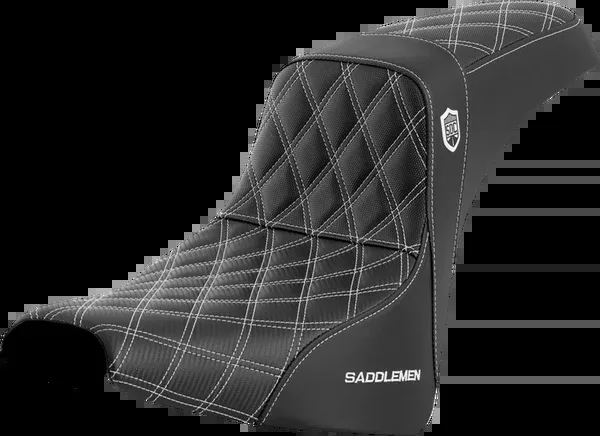 Saddlemen Pro Series SDC Performance Seat – W/O Backrest – White Stitch – FXBB/FXST ’18-’23