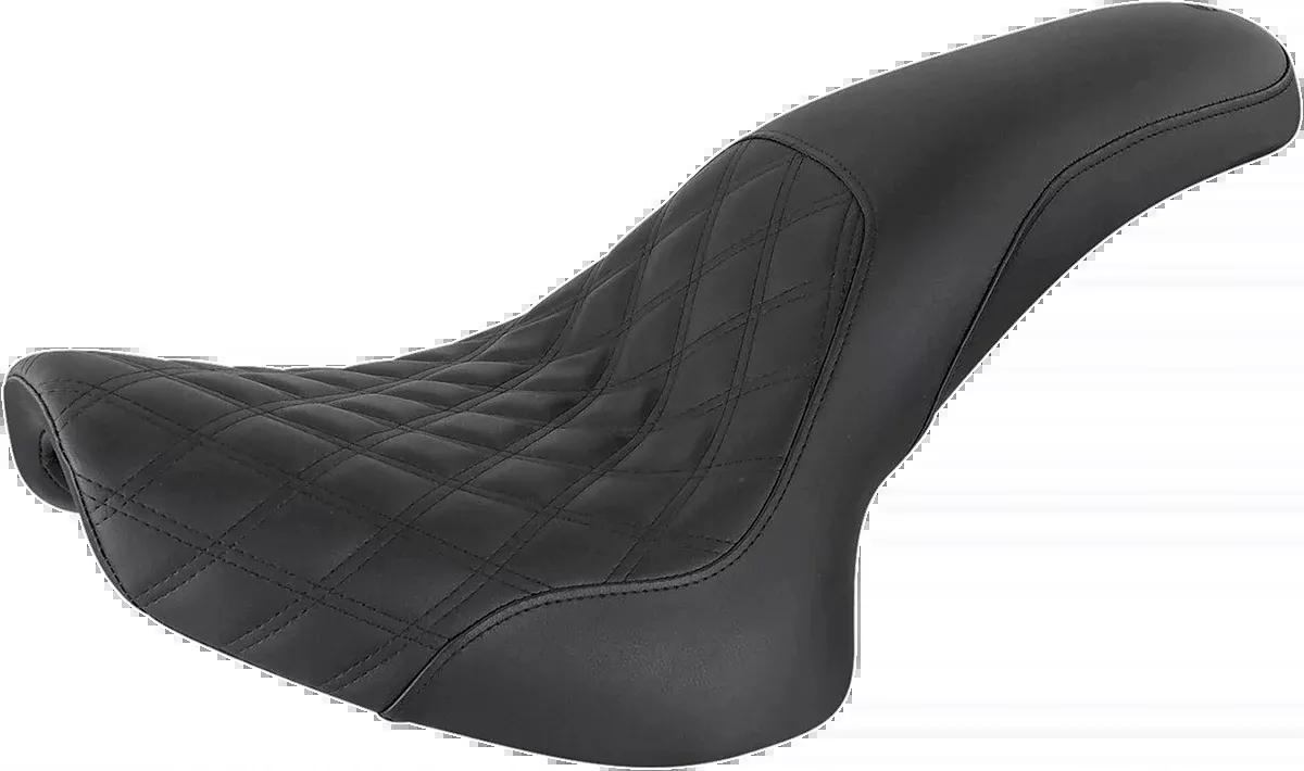 Saddlemen Profiler Seat - Front Lattice/Rear Smooth - Black - FL/FX '00-'06 - 800-01-149
