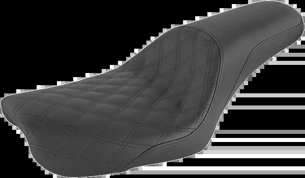 Saddlemen Profiler Seat - Front Lattice/Rear Smooth - Black - FXD '04-'05
