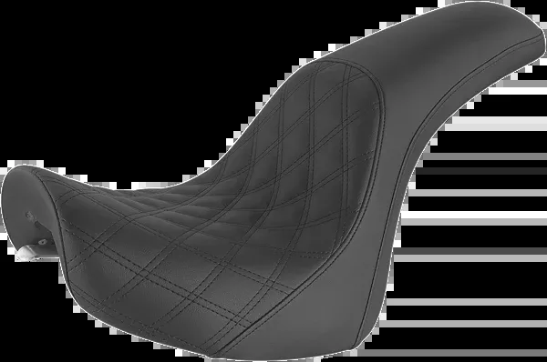 Saddlemen Profiler Seat – Front Lattice/Rear Smooth – Black – FXSTD ’01-’07