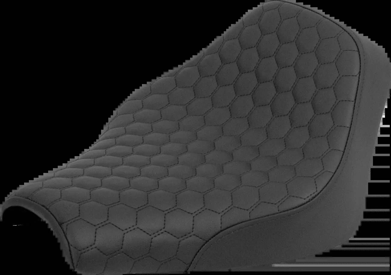Saddlemen Renegade™ Solo Seat - Honeycomb - Black Stitch - FXST/FXBB '18-'25 - 818-30-003
